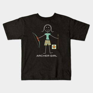 Funny Womens Archery Design Kids T-Shirt